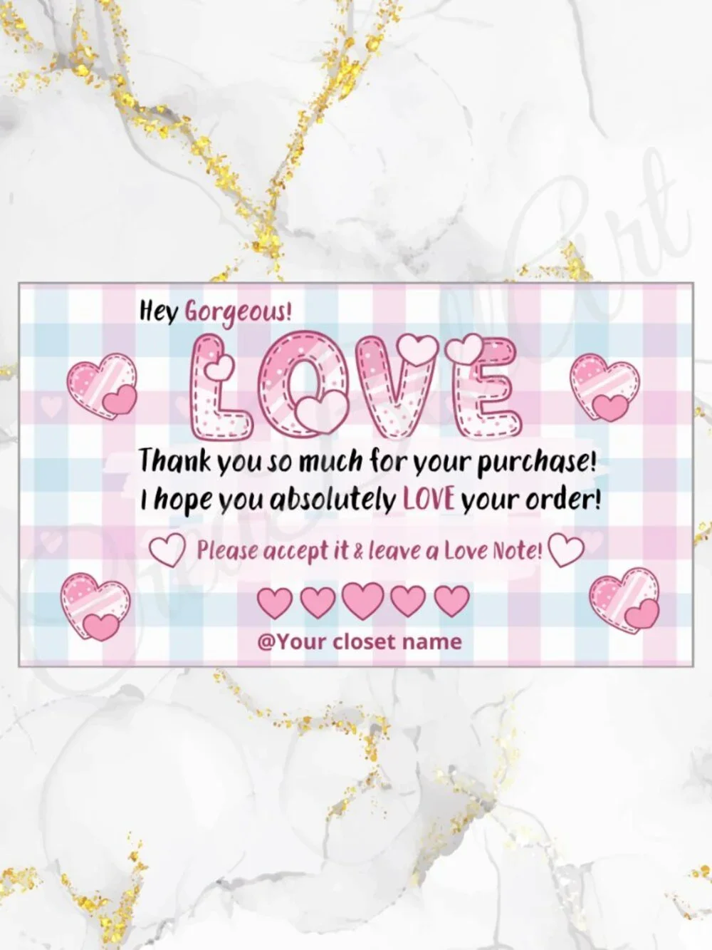 120 Pack Love Cute  Personalized Thank You Cards & Stickers